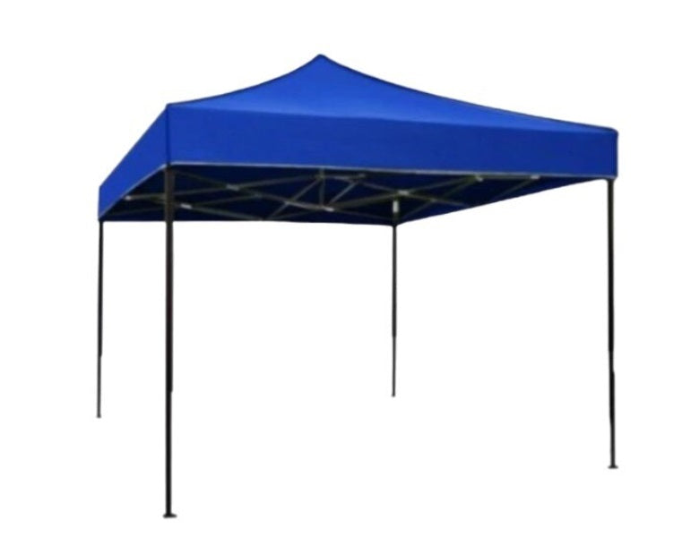 Pavilion pliabil pentru grădină și camping, 3x3 m, impermeabil, structură metalică, albastru