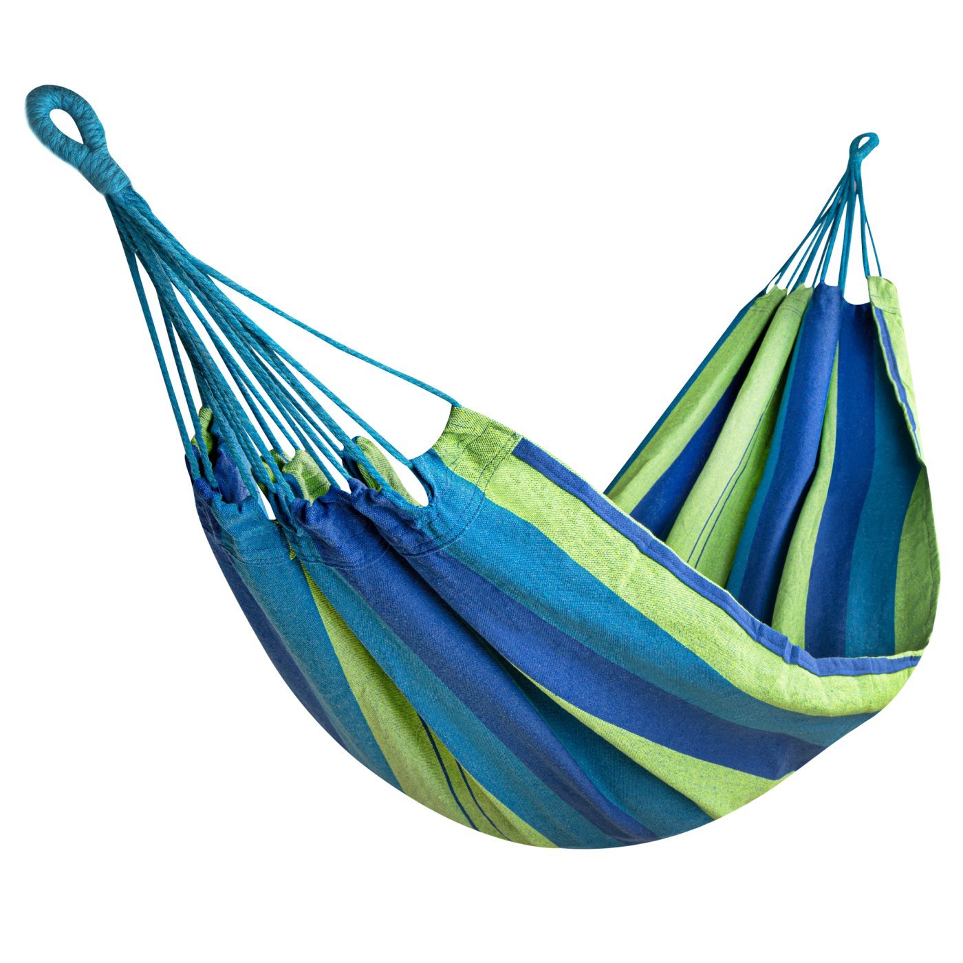 Hamac din Bumbac 190 x 150 cm, Capacitate 150 kg, pentru Gradina, Terasa, Camping si Relaxare