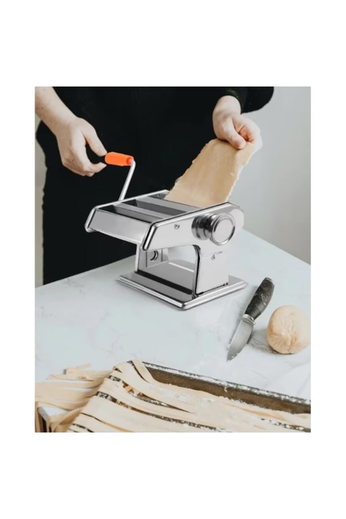 Mașină manuală inox pentru paste și tăiței – 6 grosimi, tăiere 2-6,5 mm