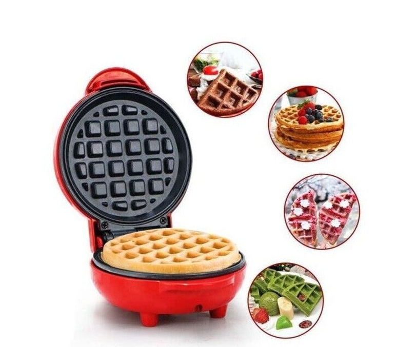 Aparat pentru Vafe Mini, 450W – Portabil, Usor de Folosit si Curatat