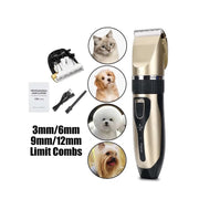 Set masina de tuns animale de companie, zgomot redus, lame titan + ceramica, 4 capete de tuns