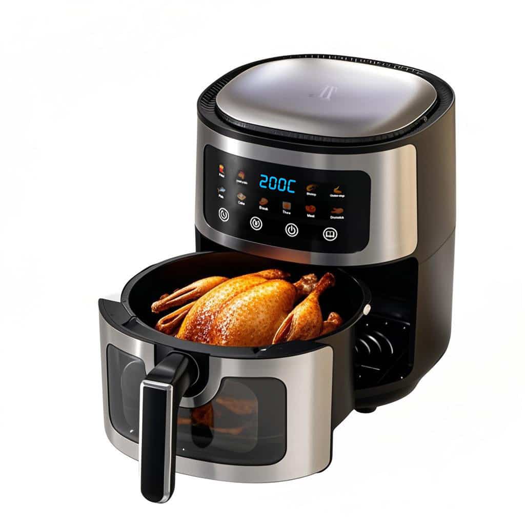 Friteuză cu Aer Cald AT PERFORMANCE, 8L, 2800W, Display Touch, 10 Programe, Negru