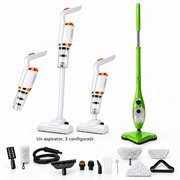 Pachet Curățenie în doi pași – Aspirator 3 în 1 + mop cu aburi Steam X5, 1300W, rezervor 400 ml