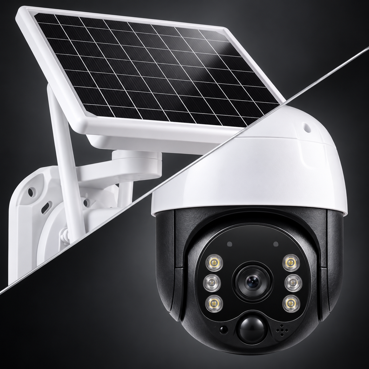 Cameră de supraveghere solară wi-fi 3MP – Zoom 10X, vedere nocturnă, panou solar 9W și protecție IP66