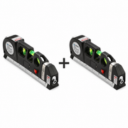 Pachet 2 x Nivele Multifuncționale cu Laser, Boloboc și Ruletă de 2,5 m – Precizie în Măsurători