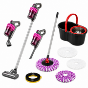 Pachet Smart pentru Curățenie – Aspirator Vertical + Mop cu Microfibre