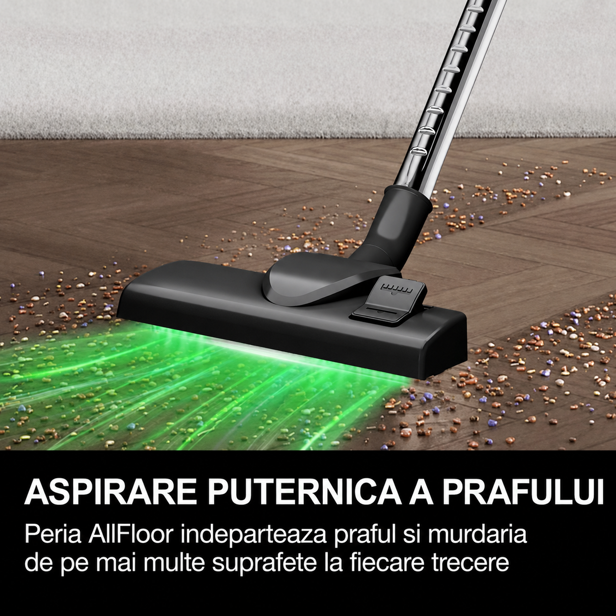 Aspirator cu Sac 1800W, Putere de Aspirare 22 kPa, Capacitate 4L, Tub Telescopic Metalic, Accesorii Incluse