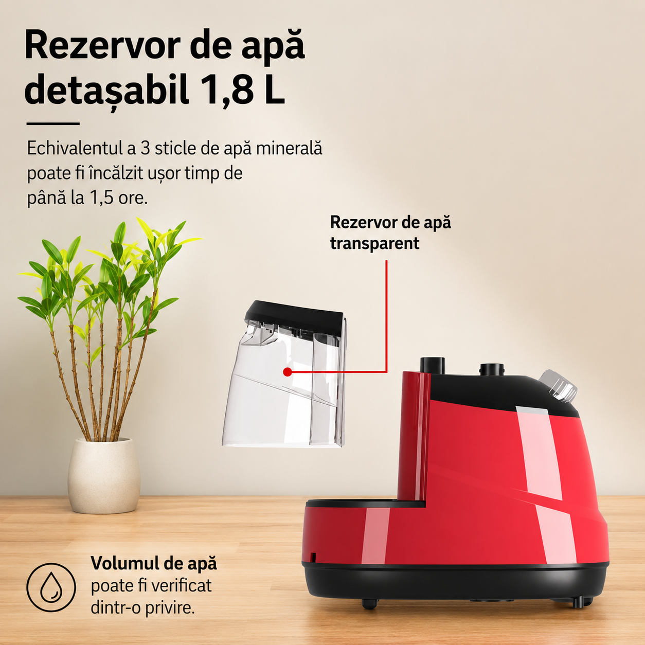 Aparat de călcat cu abur vertical 2 în 1 Putere 2000W – profesional, portabil și eficient