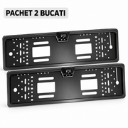 Pachet 2 Suporturi Număr Auto cu Cameră de Marșarier – Infraroșu, Unghi 120°, IP67