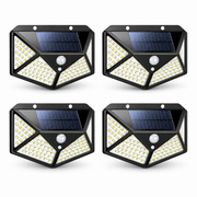 Set 4 Lămpi Solare de Exterior cu Senzor de Mișcare PIR – 3 Moduri de Iluminare