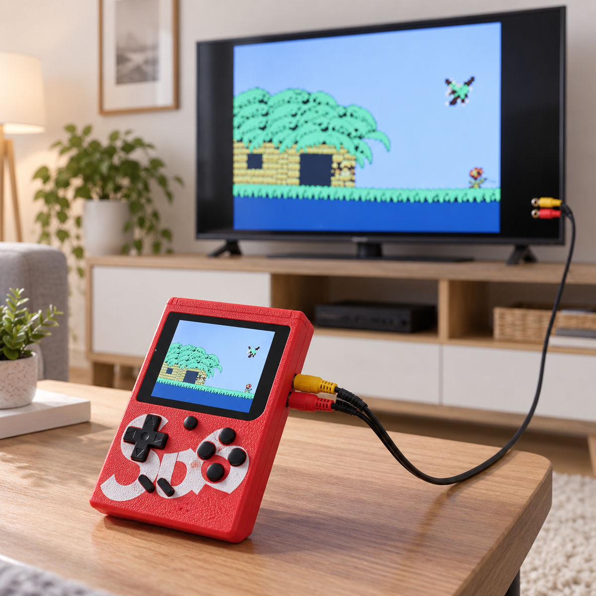 Consolă portabilă retro cu 400 de jocuri, ecran LCD 3 inch și conectare la TV