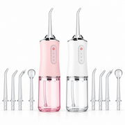 Pachet 2× Irigator Oral Profesional, Rezervor 220 ml, 4 Capete/Irigator – Curățare Interdentară și Anti-Tartru