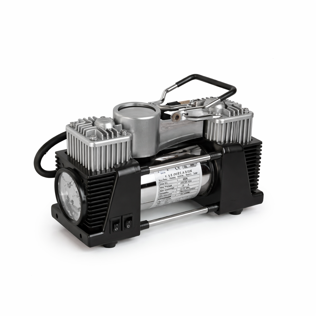 Kit pentru pana, compresor 12V 2 cilindri si 7 accesorii