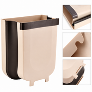 Coș de Gunoi Pliabil pentru Ușa Dulapului, 8 L, Plastic și Silicon, 29 × 17 × 14 cm