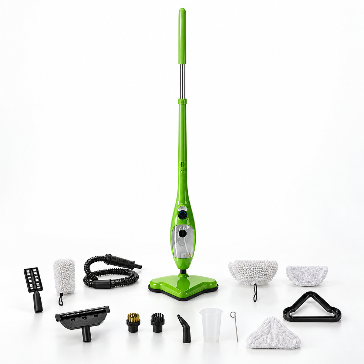Mop cu Aburi Steam X5, 5-în-1, 1300W, Rezervor 400 ml, Abur Reglabil și Accesorii Incluse, Verde