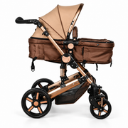 Carucior 2 in 1 pentru copii, pliabil, cu suspensii, transformabil landou-sport, 0-36 luni, cos pentru accesorii