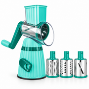 Răzătoare multifuncțională 3 în 1, manuală, 3 lame inox – verde