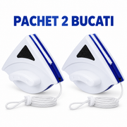 Pachet 2 Curățătoare Magnetice pentru Geam Simplu, 3–8 mmenade – Curățare Simultană Interior și Exterior