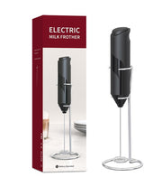 Mixer spuma lapte electric, cu baterie – pentru bauturi calde si reci, latte, cappuccino, frappe – Negru