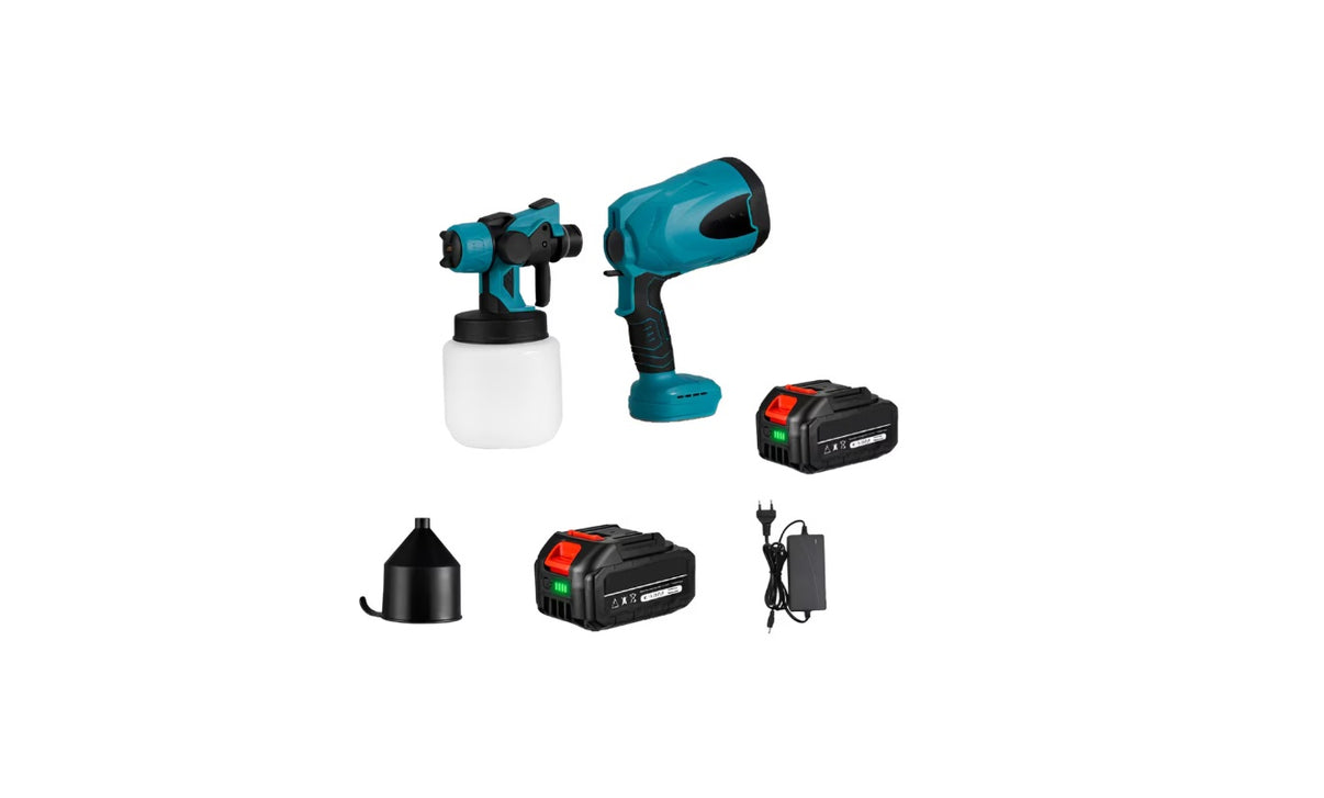 Pulverizator Electric de vopsea cu 2 acumulatori de 48v, 800ml - 3 moduri de pulverizare, ideal pentru tavane, pereti si garduri