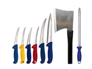Set 8 piese cutite macelarie din inox – profesionale, ergonomice