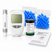 Kit glucometru digital cu 50 de teste, 50 de lanțete și stilou de înțepare, afișaj mare