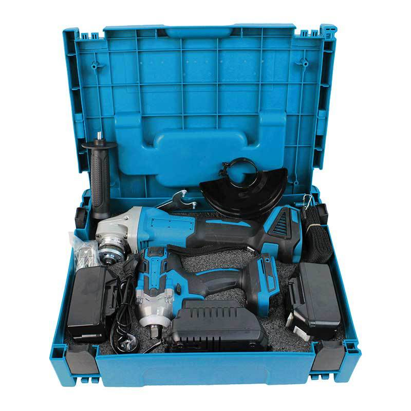 Set Complet Unelte cu Acumulator 88Vf 6.0Ah – Polizor Unghiular + Cheie de Impact, Tehnologie Brushless, Kit Profesional pentru Atelier și Șantier