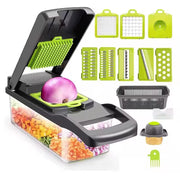 Feliator 16 in 1 pentru legume, multifunctional, cu 7 lame inox