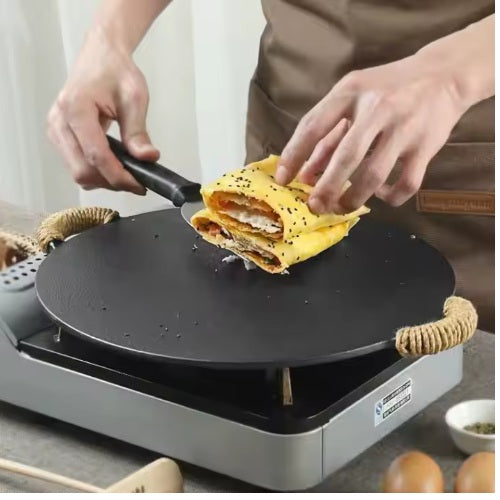 Plita Japoneza Rotunda cu Manere 32 cm – Grill Antiaderent Pluristratificat pentru Gatit Sanatos