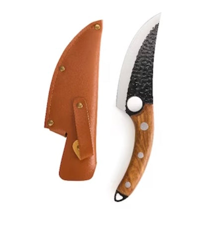 Cuțit profesional forjat manual 27,5 cm - lamă din oțel inoxidabil, mâner antiderapant maro
