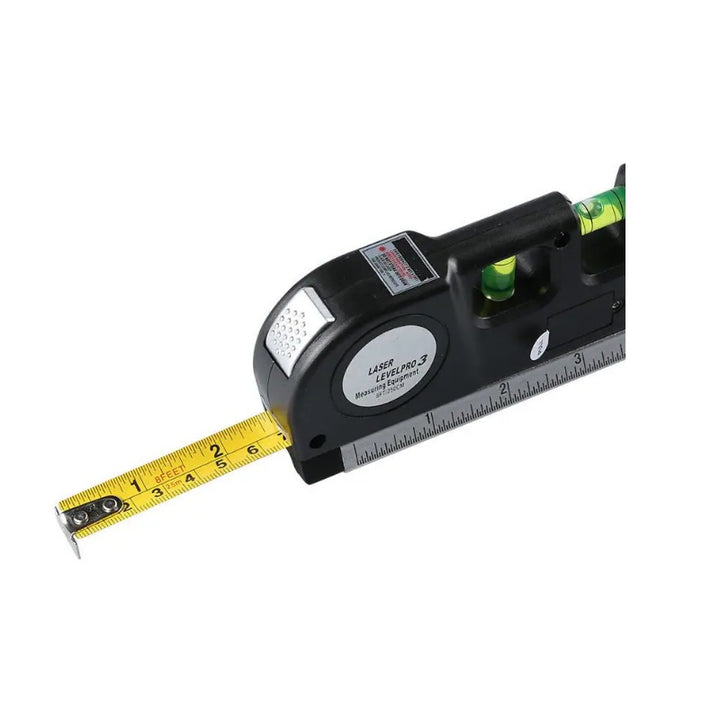 Nivelă Multifuncțională cu Laser 3 Moduri, Ruletă 2.5m și Boloboc Integrat – Precizie pentru Bricolaj și Amenajări