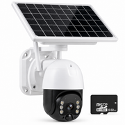 Cameră de supraveghere solară 4G cu SIM, 3 MP Full HD, zoom 10×, vedere nocturnă și protecție IP66, Card de memorie 32G inclus