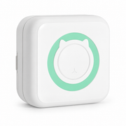 Mini imprimantă termică portabilă cu Bluetooth și USB, fără cerneală, alb-verde