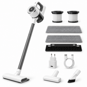 Aspirator vertical fără fir 2 în 1, cu funcție mop, 100 W, 3 trepte de putere și accesorii incluse
