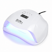 Lampă UV LED pentru unghii SUN X, 54 W, senzor automat, timer și afișaj digital, albă