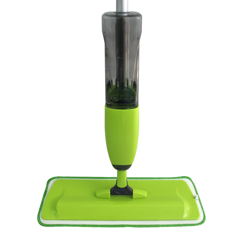 Mop cu pulverizator, 600 ml, microfibra reutilizabila, pentru curatare uscata si umeda, verde