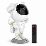 Lampă LED cu proiector de stele și galaxii, model astronaut, 8 efecte de nebuloasă, telecomandă, alb