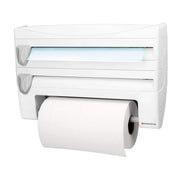 Dispenser de bucatarie 4 in 1 pentru folie alimentara, rola de hartie, folie de aluminiu