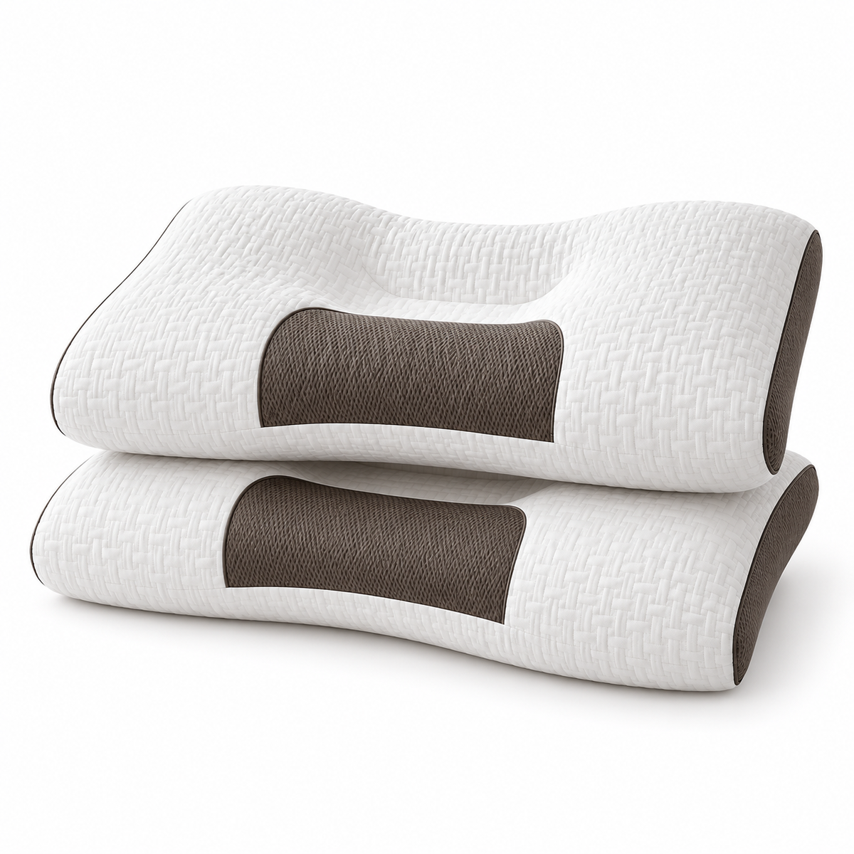 Set 2 Perne Ortopedice Cervicale cu Fibra de Soia, 48 x 74 cm, Confort Ergonomic si Respirabil