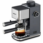 Espressor de Cafea HALEY HY-2822, 1500W, 5 Bar, Rezervor 350 ml, Sistem Spumare Lapte, Filtru Inox, Carafă din Sticlă