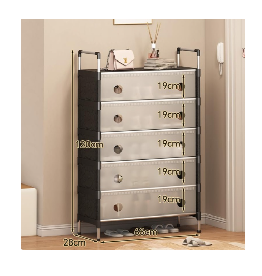 Dulap Organizator cu 5 Compartimente Spatioase, 120 x 63 x 28 cm – Ideal pentru Haine, Incaltaminte si Accesorii