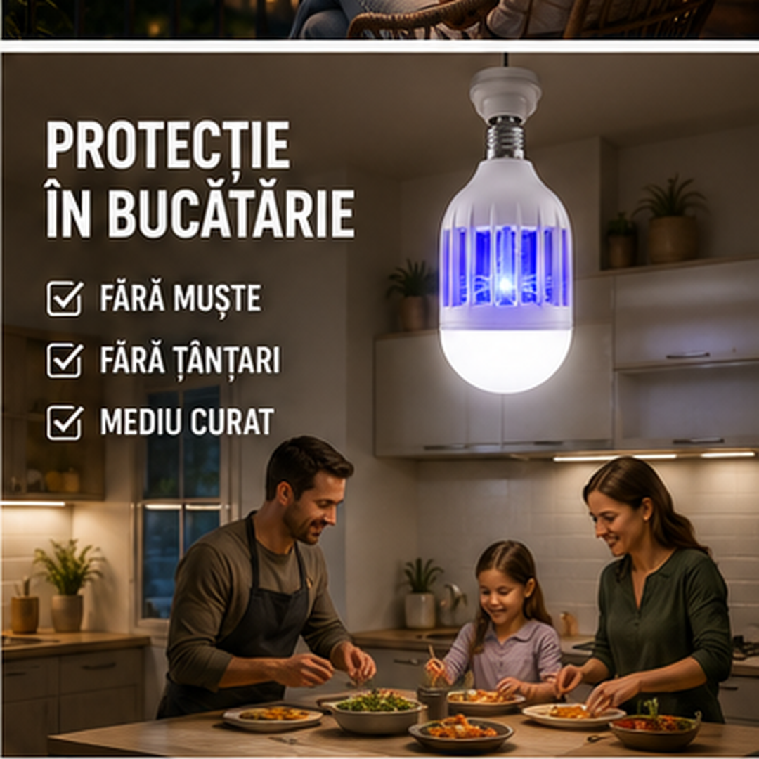Lampa LED Anti-Insecte 12W cu Soclu E27