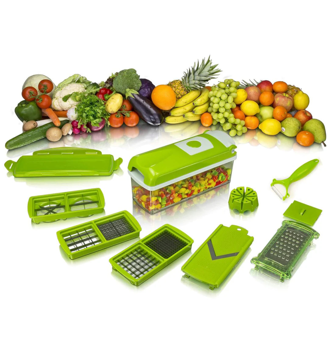 Razatoare pentru fructe si legume, 11 moduri, verde