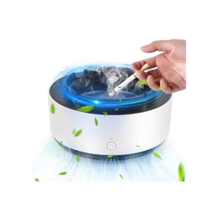 Scrumiera electrica inteligenta, cu aspiratie