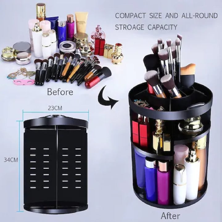 Organizator de produse cosmetice, machiaj , rotativ 360 de grade