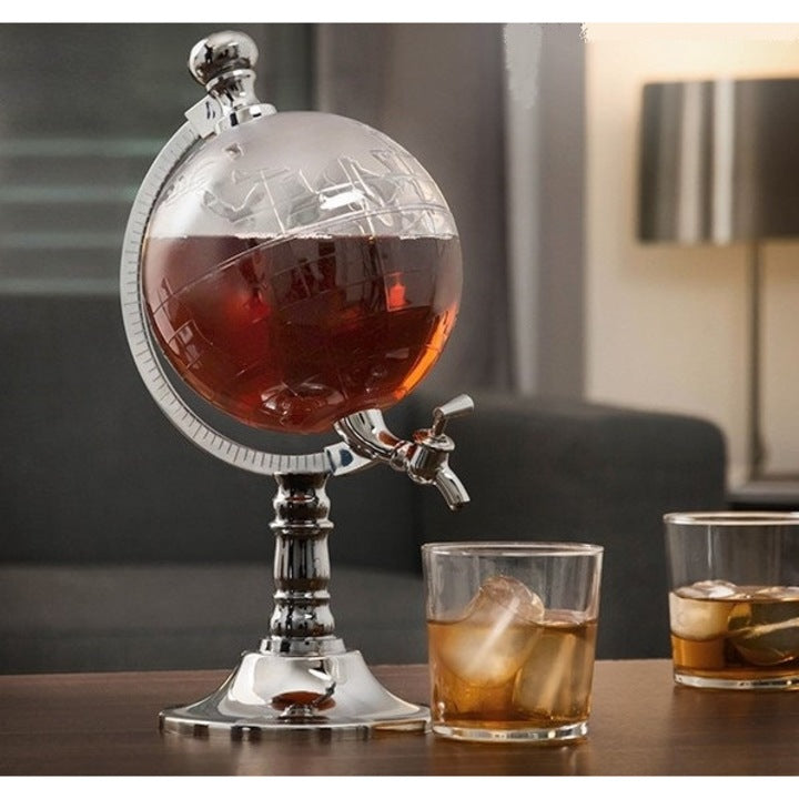 Suport-dozator sub formă de glob pentru băuturi – capacitate 3,5L, transparent