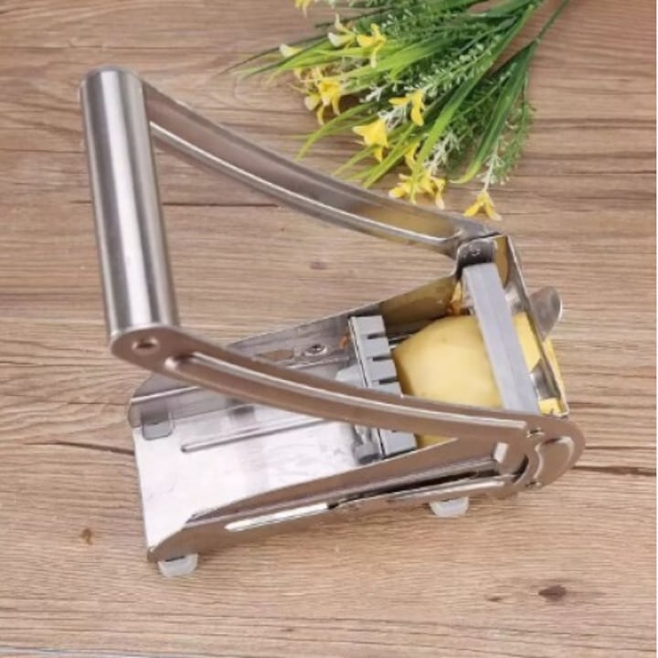 Aparat de taiat cartofi pai si legume, din inox, cu 1 forma de taiere, Potato Chopper
