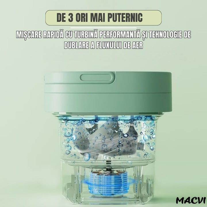 Mașină de spălat portabilă 6L — compactă, pliabilă, ideală pentru apartamente și călătorii