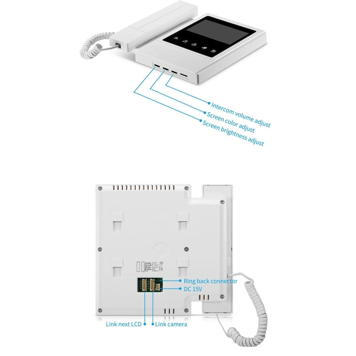 Kit Videointerfon Evolution – Monitor 7" Color, Hands-Free, Control 2 Porti/Usi