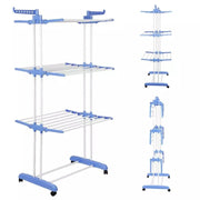Uscator vertical, mobil si pliabil pentru rufe cu suport umerase, inaltime 173cm